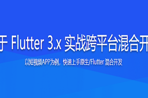基于 Flutter 3.x 实战跨平台混合开发（完结）