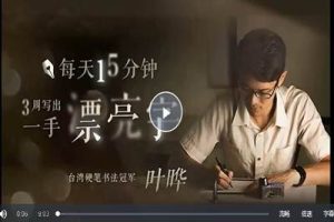 台湾硬笔书法状元叶烨-2套40集