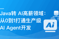 Java转 AI高薪领域必备-从0到1打通生产级AI Agent开发（完结）