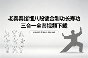 老秦秦绪恒八段锦金刚功长寿功三合一全套视频下载