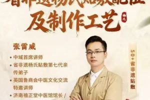 张雷威《省非遗杨氏贴敷配伍及制作工艺》——全套视频下载