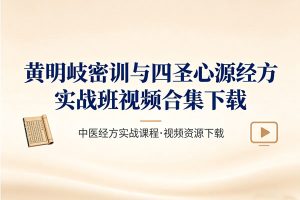 黄明岐密训与四圣心源经方实战班视频合集下载