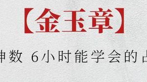 金玉章《八卦神数》视频教学-6小时能学会的占卜术