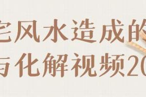 《阳宅风水造成的疾病与化解》教学视频