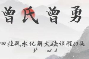 曾勇易学《四柱风水化解大法》课程视频
