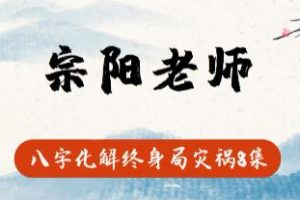 宗阳老师《八字化解终身局灾祸》视频课