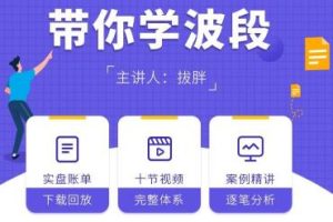 期货技术之《带你学波段视频讲座》-拔胖主讲