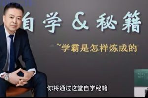 2025大脸陈学霸自学秘籍 教会孩子学习规划 解决父母焦虑 只教真东西 网课视频