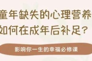 林文采《童年缺失的心理营养》如何在成年后补足