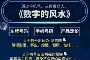 数字能量学《数字改运实战弟子班》
