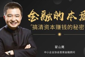 《金融的本质》搞清资本运作，赚钱的秘密翟-山鹰主讲