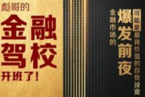 《自我投资课程彪哥金融驾校》视频课