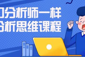 投资分析思维《学习分析师一样的分析思维课程》