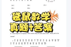 《Ｍath Kangaroo 袋鼠数学竞赛》真题2013-2023年1-6级(中英双语) PDF下载
