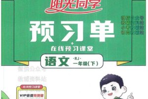 2024阳光同学课时优化作业-小学全国各版