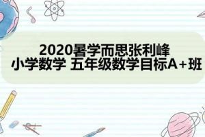 2020暑学而思张利峰 小学数学 五年级数学目标A+班