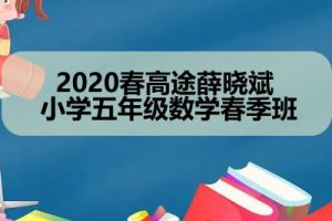 2020春高tu薛晓斌 小学五年级数学春季班