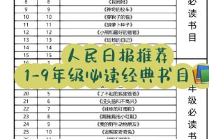 大语文-1-9年级人民日报推荐必读书PDF下载