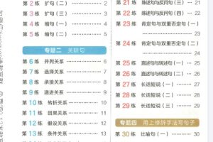 语文《句式训练大全》课程视频66节+练习册