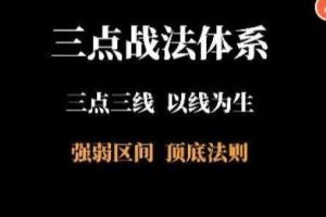 三点战法交易体系，三点三线以线为生，强弱区间顶底法则