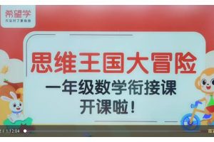 小学数学 数学思维王国大冒险（秋季衔接课） 网课视频