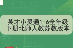 小学数学英才小灵通1-6全年级下册北师人教苏教版本