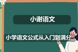 【小谢语文】-小学语文公式从入门到满分  教学视频