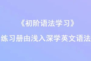 《初阶语法学习》练习册由浅入深学英文语法