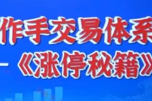 涨停战法系统课 作手交易体系之涨停秘籍