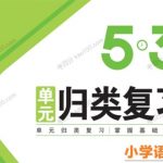 【五三语文】单元归类复习1~6年级下册  电子文档