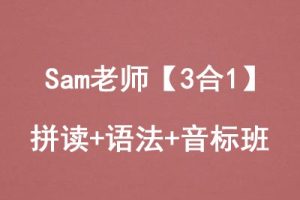 Sam老师【3合1】拼读+语法+音标全套126个视频下载