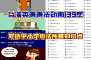 英语语法台湾原版！教学动画139集，吃透中小学语法所有知识点！