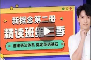【新概念】宋智鸣老师-新概念英语第二册2023精读班（四季视频）