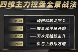 《四维主力控盘全景战法》牛散炒股教程
