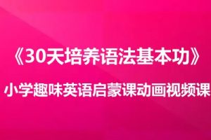 《30天培养语法基本功》小学趣味英语启蒙课动画视频课程