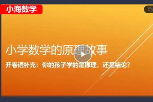 [小海数学]小学1-6年级数学原理故事全套视频