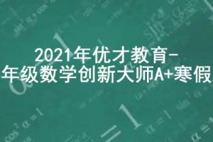2021年优才教育 三年级数学创新大师A+暑期班