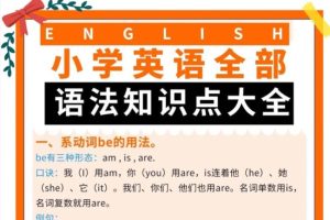 小学英语语法专题学习资料包