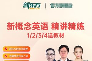 新东方 新概念1-4册精讲视频+精练资料包全套