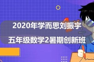 2020年学而思刘振宇-五年级数学2暑期创新班