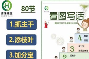 《青禾课堂》一二年级看图写话视频课程+复习文档全套
