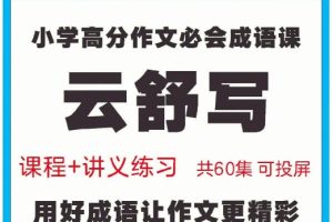 云舒写-小学高分必上成语课(60集视频)3~6年级网课视频