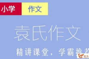 《袁氏作文小学版》课程视频共35讲+练习册1册+学习手册1册