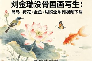 刘金瑞 没骨国画写生：禽鸟・荷花・金鱼・蝴蝶全系列视频下载