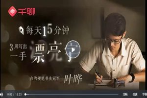 台湾硬笔书法状元叶烨-2套40集