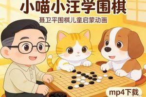 聂卫平围棋儿童围棋启蒙动画《小喵小汪学围棋》mp4下载