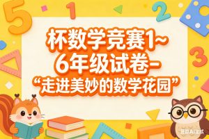 杯数学竞赛1~6年级试卷下载-“走进美妙的数学花园”