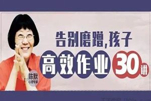 《陈默：告别磨蹭，孩子高效作业30讲》