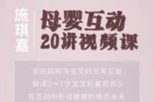 《母婴互动》施琪嘉20讲视频课