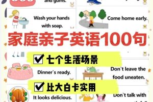 100个亲子情境英语|音频|图片|视频 打包下载